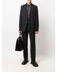 Мужская темно-серая рубашка с длинным рукавом от Fendi