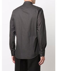 Мужская темно-серая рубашка с длинным рукавом от Fendi