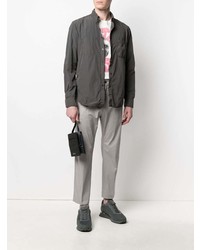 Мужская темно-серая рубашка с длинным рукавом от Aspesi