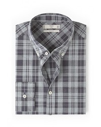 Мужская темно-серая рубашка с длинным рукавом от Mango Man