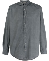 Мужская темно-серая рубашка с длинным рукавом от Massimo Alba