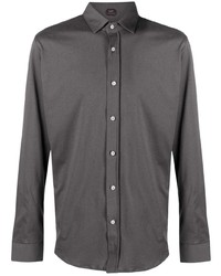 Мужская темно-серая рубашка с длинным рукавом от Mp Massimo Piombo