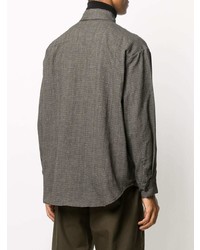 Мужская темно-серая рубашка с длинным рукавом от Evan Kinori