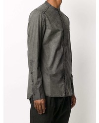 Мужская темно-серая рубашка с длинным рукавом от Masnada