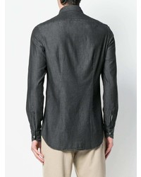 Мужская темно-серая рубашка с длинным рукавом от Orian