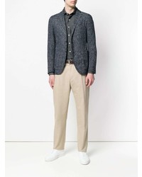 Мужская темно-серая рубашка с длинным рукавом от Orian