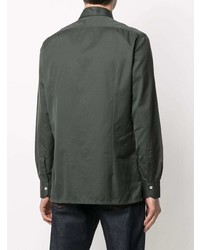 Мужская темно-серая рубашка с длинным рукавом от Kiton