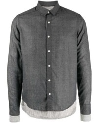 Мужская темно-серая рубашка с длинным рукавом от Private Stock