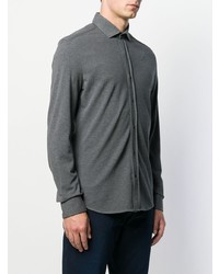 Мужская темно-серая рубашка с длинным рукавом от Brunello Cucinelli