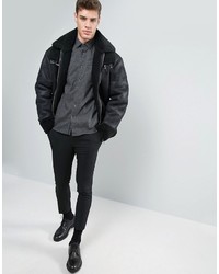 Мужская темно-серая рубашка с длинным рукавом от Ted Baker