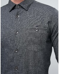 Мужская темно-серая рубашка с длинным рукавом от Ted Baker