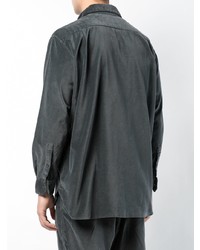 Мужская темно-серая рубашка с длинным рукавом от Casey Casey