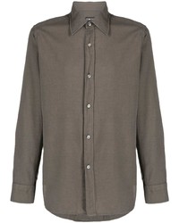 Мужская темно-серая рубашка с длинным рукавом от Tom Ford