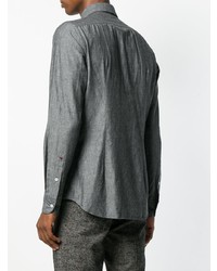 Мужская темно-серая рубашка с длинным рукавом от Glanshirt