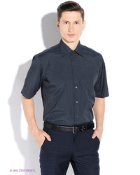 Мужская темно-серая рубашка с коротким рукавом от Conti Uomo