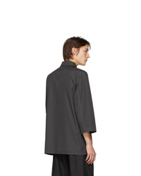 Мужская темно-серая рубашка с коротким рукавом от Lemaire