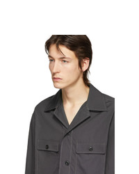 Мужская темно-серая рубашка с коротким рукавом от Lemaire