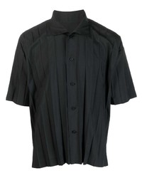 Мужская темно-серая рубашка с коротким рукавом от Issey Miyake Men
