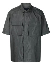 Мужская темно-серая рубашка с коротким рукавом от Juun.J