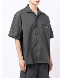 Мужская темно-серая рубашка с коротким рукавом от Off-White