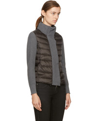 Женская темно-серая сатиновая куртка от Moncler