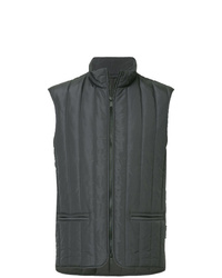 Мужская темно-серая стеганая куртка без рукавов от Cerruti 1881