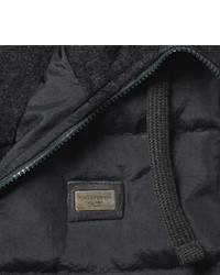 Мужская темно-серая стеганая куртка без рукавов от Dolce & Gabbana