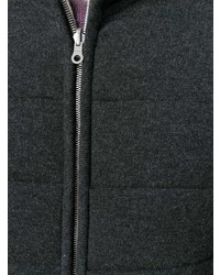 Мужская темно-серая стеганая куртка без рукавов от N.Peal