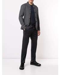 Мужская темно-серая университетская куртка от Giorgio Armani