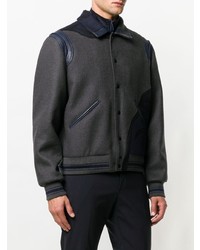 Мужская темно-серая университетская куртка от Valentino