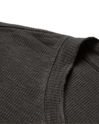 Мужская темно-серая футболка на пуговицах от Burberry