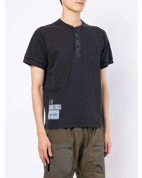Мужская темно-серая футболка на пуговицах от Izzue