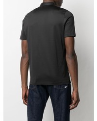 Мужская темно-серая футболка на пуговицах от La Fileria For D'aniello