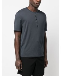 Мужская темно-серая футболка на пуговицах от Ten C