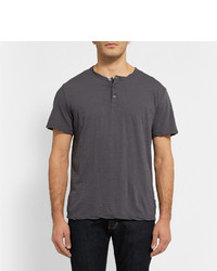 Мужская темно-серая футболка на пуговицах от James Perse