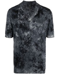 Мужская темно-серая футболка-поло с принтом тай-дай от Avant Toi