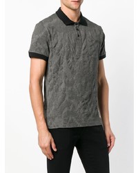 Мужская темно-серая футболка-поло с принтом от Versace Jeans