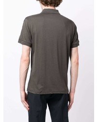 Мужская темно-серая футболка-поло с украшением от Ea7 Emporio Armani
