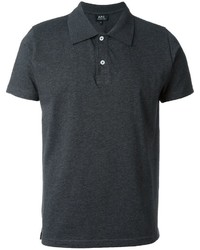 Мужская темно-серая футболка-поло от A.P.C.