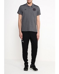 Мужская темно-серая футболка-поло от adidas Performance