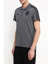 Мужская темно-серая футболка-поло от adidas Performance
