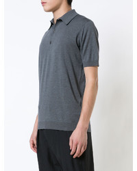 Мужская темно-серая футболка-поло от John Smedley
