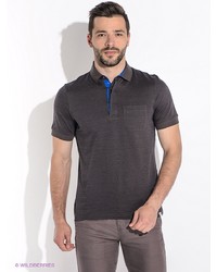 Мужская темно-серая футболка-поло от Alfred Muller