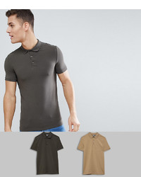Мужская темно-серая футболка-поло от ASOS DESIGN