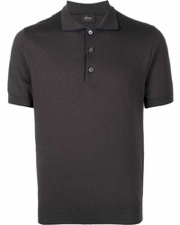 Мужская темно-серая футболка-поло от Brioni