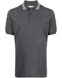 Мужская темно-серая футболка-поло от Brunello Cucinelli