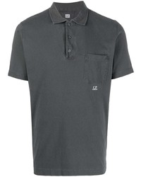 Мужская темно-серая футболка-поло от C.P. Company