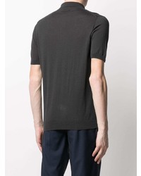 Мужская темно-серая футболка-поло от Roberto Collina