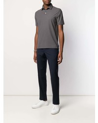 Мужская темно-серая футболка-поло от Zanone