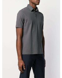 Мужская темно-серая футболка-поло от Zanone